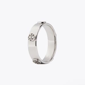 Tory Burch Miller Stud Ring in Tory Silver size 8